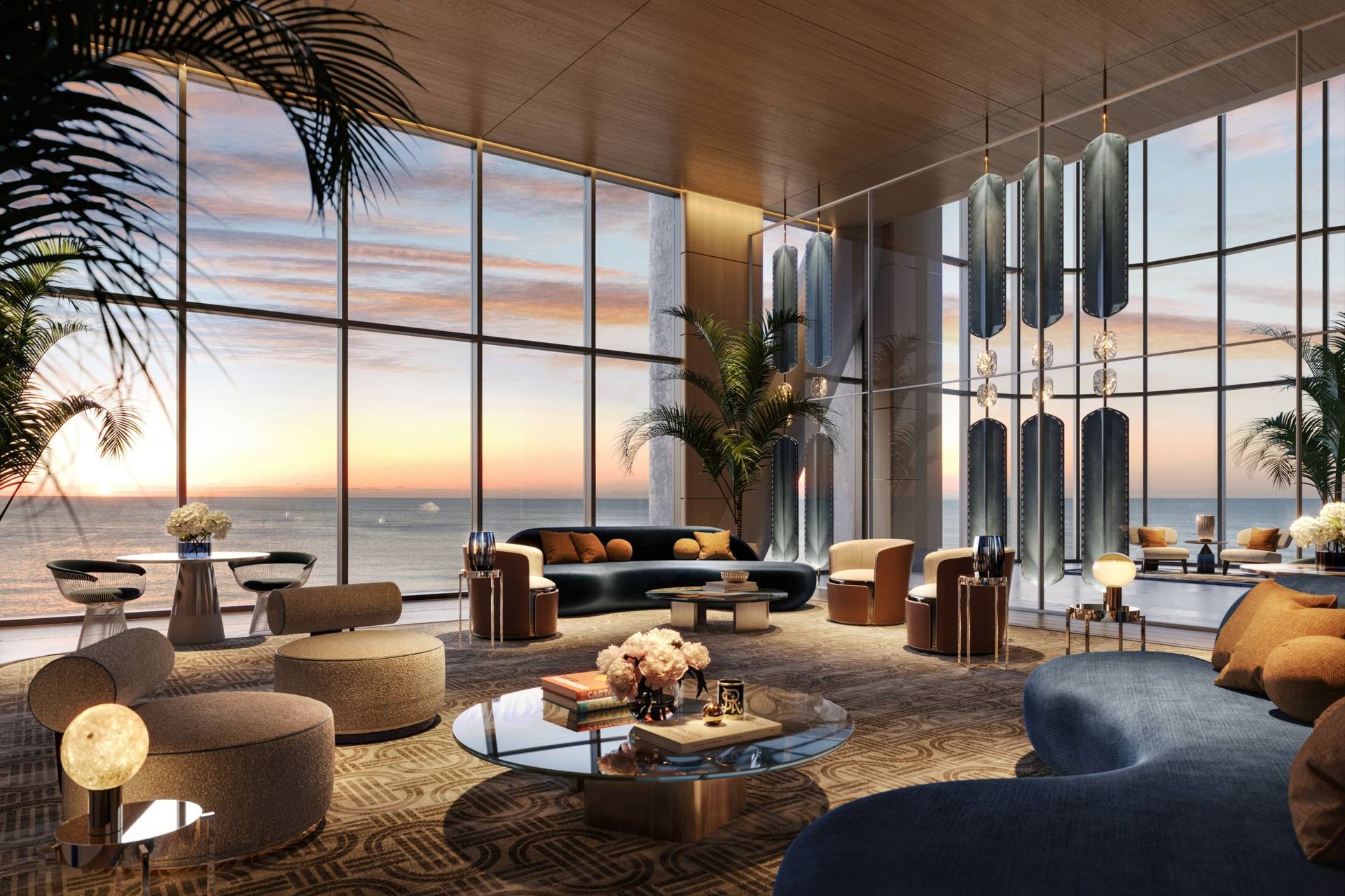 Private residential lobby — The St. Regis Residences, Sunny Isles Beach (artist rendering)